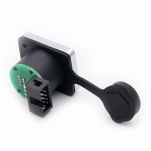 Connecteur de montage sur panneau de Module <span class=keywords><strong>RJ45</strong></span> étanche IP65 avec matériau de Contact en cuivre d'en-tête de boîte PCB à 90 ° pour la connectivité <span class=keywords><strong>Internet</strong></span> - Product Image 2