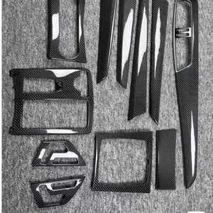 Remplacement de garnitures intérieures en véritable fibre de carbone pour Mercedes W204 W507, modification du panneau de commande central, seuil de porte OLIVER - Product Image 1