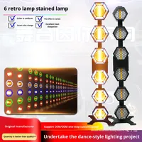 Lampu LED 6 Pixel Warna-Warni Retro untuk Latar Belakang IP33 DMX512 Strobe Lampu Panggung Ruang Siaran Langsung dengan Efek Warna-Warni