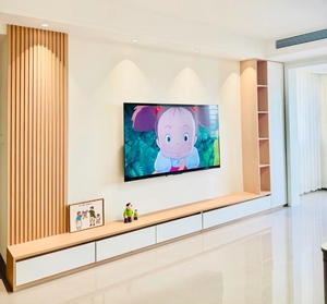 ตู้เก็บทีวีไม้เนื้อแข็งสไตล์ครีมที่ทันสมัย - Product Image 6