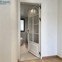 Porte à battant en aluminium insonorisée et étanche avec double vitrage pour chambre et cuisine (usage intérieur)