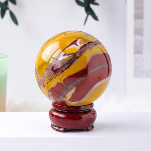 Venta al por Mayor de Esferas de <span class=keywords><strong>Jaspe</strong></span> Mookaite Natural, Cristales de Piedra Pulida para Sanación - Product Image 5