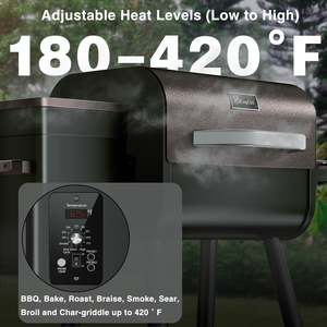 <span class=keywords><strong>Barbecue</strong></span> à granulés portable à roulettes, facile à déplacer, grand rangement, pour l'extérieur, le camping, le patio - Product Image 5