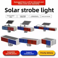 CXS Solar Flaş Lambası Kafa LED Otoyol Flaş Lambası Yol İnşaatı Sinyal Lambası Çift Taraflı Uyarı Lambası