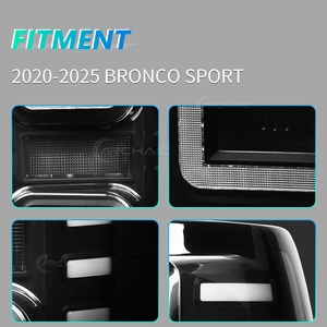 Luz Trasera LED ABS para Bronco Sport 2020-2022, Lente Transparente RGB, Nueva Luz de Circulación Diurna, Enchufar y Usar, Resistente al Agua - Product Image 5