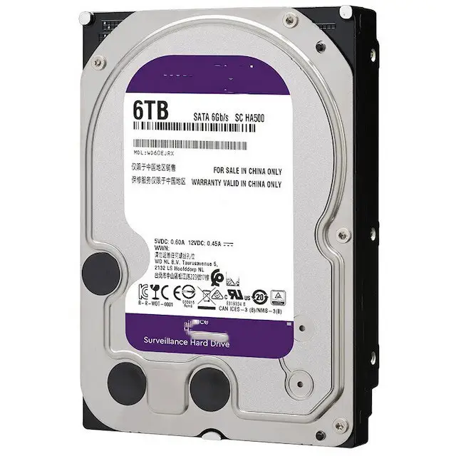 6TB W'D Purple 1TB 2TB 4TB 8TB 10TB 12TB 14TB 16TB 18TB refurbished HDD SATA3 6GB/S 7200rpm 3.5inch Enterprise Hard drives
