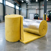 Matériaux d'isolation thermique de haute qualité, rouleaux de laine de verre pour les toits d'entrepôts industriels