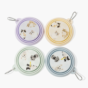 Bols pliables en silicone pour chiens, chats et petits animaux, faciles à laver, 3 en 1, pliables avec mousquetons pour nourriture et eau - Product Image 2
