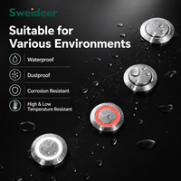 Sweideer - Interruptor de Botón Metálico Personalizado WS2812 RGB de 16 mm, 19 mm, 22 mm, IP65, IP67, IP68, LED, Fabricante OEM y ODM