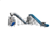Machine automatique de pesage, d'emballage et de scellage de sachets pour aliments surgelés (poulet, légumes, carottes, oignons) à haute précision et multi-têtes