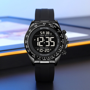 SKMEI 2592 Orologio Digitale da Uomo alla Moda, Doppio Fuso Orario, Cronografo Sportivo Impermeabile 3ATM, Cinturino in Silicone, Vendita Calda - Product Image 2