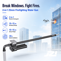 Brise-vitre à jet d'eau 2-en-1 |   Outil de sauvetage multifonction à dégagement rapide en alliage d'aluminium, pour tuyau de 25 mm, mousse anti-incendie/drones de lutte contre l'incendie