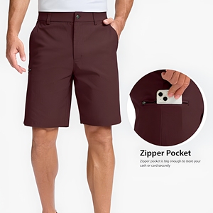 Pantalones cortos de golf para hombre con cierre de botón, cómodos, duraderos, con diseño de bolsillos laterales y traseros con broches, precio al por mayor. - Product Image 3