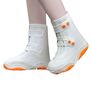 Silicone Rain Boot Covers With Snap Closure Abrasion Resistant Waterproof For Adults And Students M37-38 - Product Image 2