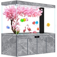 Aquarium avec pompes à eau, aquarium de luxe en verre ultra-clair, ensemble complet 120-200 cm, pour la maison ou le bureau
