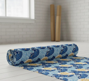 Tela de algodón estampada Ocean Sea Adventure por yarda, textil de algodón estampado digital para costura, acolchado, proyectos de manualidades y prendas de vestir. - Product Image 1