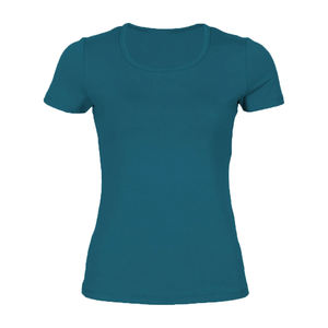 T-shirt personnalisé pour femme, col rond, manches courtes, style urbain, respirant, écologique, en molleton de coton biologique uni - Product Image 1