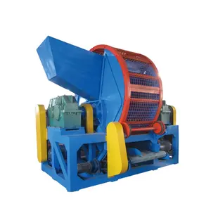 Tire Crusher Equipment Used Rubber Tyre Shredding Recycling Machines Double Shaft Waste Tire Shredder