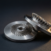 250W Mesin Giling Kopi Tanpa Sikat (Brushless) 64mm Flat Burrs Kecepatan Dapat Diatur 45-Step Dial untuk Penggunaan Rumah & Komersial