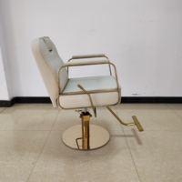 KISEN 2024, fauteuil de barbier de style européen, logo client, robuste, argenté, chaises industrielles, chaise pivotante, utilisation 8 ans