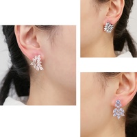 RAKOL EP480 Boucles d'oreilles fantaisie plaquées or géométriques petites puces d'oreilles en zircon cubique Bijoux pour femme Cadeau d'anniversaire ou de fête