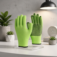 Gants en PVC à texture diamantée avec doublure en coton blanc, couleur noire, poignet élastique antidérapant, personnalisables, anti-impact, en nylon