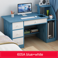 Bureau d'ordinateur simple et compact pour étudiant, pour apprendre et écrire à la maison, avec étagère