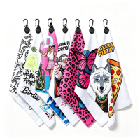 Serviette de golf personnalisée en microfibre avec logo magnétique pour caddie