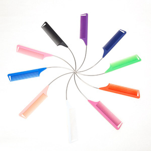 Wanmei Hairdressing Pointed Tail <b>Comb</b> Large Heat Resistant Salon Styling Highlighting Plastic Tooth <b>Comb</b> - Product Image 1