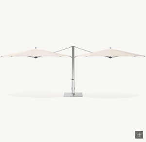 High Quality Modern Design Aluminum Patio Furniture Customizable Double-Head Pool <strong>Umbrella</strong> 3m Stainless Steel <strong>Sun</strong> <strong>Beach</strong> Use - Product Image 1