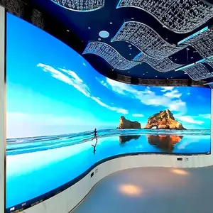 Custom Indoor Curvo P1.875 Video Wall Panel 1.8mm Alta Definição Soft Bendable Flexível LED Screen Display Com Estrutura