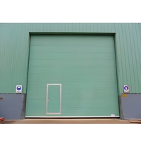 Portes de garage doubles automatisées en gros d'usine, modernes, étanches, sectionnelles, en acier et bois, extérieures, personnalisables, finies pour cour