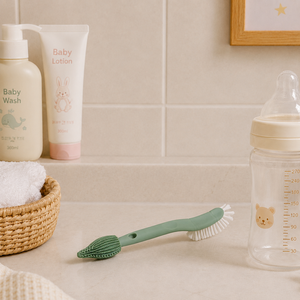Brand New Baby Bath Products 2-in-1 <b>Bottle</b> <b>Brush</b> PP TPE Nylon <b>Bottle</b> <b>Brush</b> for Deep Cleaning All Kinds of Cups <b>Bottles</b> Nipples - Product Image 2