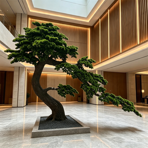 Árbol de Pino Artificial Grande, Resistente a los Rayos UV, Bonsái de Pino para Decoración de Villas, Resorts, Clubes, Patios, Paisajes Zen, 1 Pieza, OEM Personalizado - Product Image 5