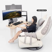 Ensemble de bureau et de chaise de jeu électrique en bois multifonctionnel avec hauteur réglable et fonctions convertibles