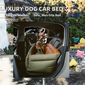 Coussin rehausseur de siège auto rectangulaire de luxe portable pour grands chiens, avec logo OEM, amovible, lavable, rembourrage en coton et éponge, antidérapant et sécurisé - Product Image 2