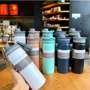 500ml Large Capacity Double Wall Stainless Steel Insulated Vacuum Flask Sports Portable Water <b>Bottle</b> - Product Image 4