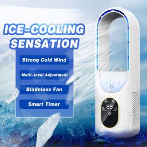 Bladeless Desk Air Cooler, 6-Gear Wind Speed Humidifying Fan, Negative Ion Purification & 6H Timer for Bedroom - Product Image 2