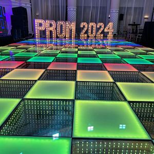 50x50cm RGB Night Club Disco DJ Floor <strong>Dance</strong> LED Spotlights 3D Time Tunnel Stage Lighting DMX Control Magnetic Music Equipment - Product Image 2