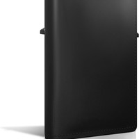 Porte-cartes en cuir véritable pour homme avec étui en aluminium anti-RFID