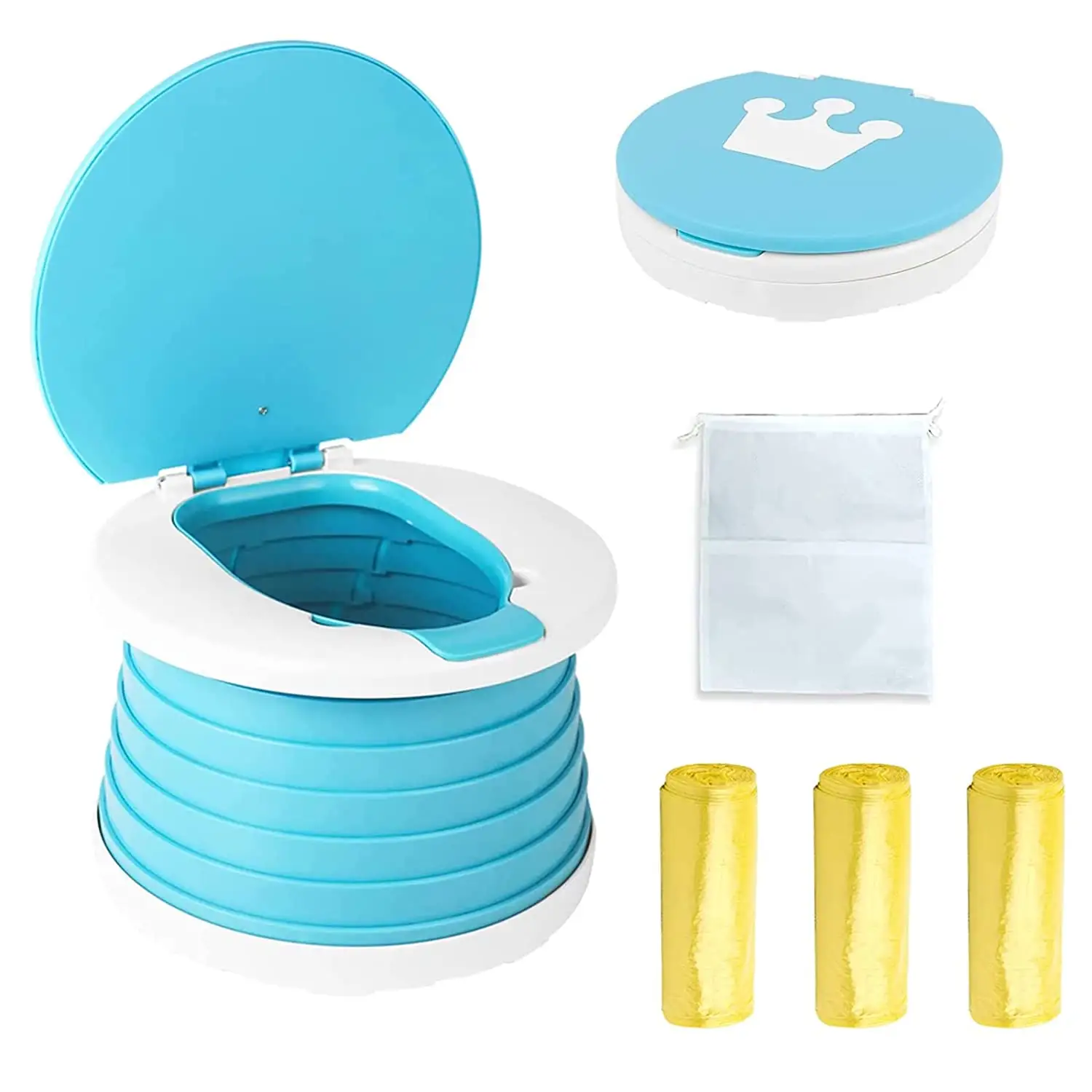 Wholesale Home Station Foldable Kids Toilet Travel Round Foldable Baby Toilets Potty Training Foldable Toilet For Children Baby