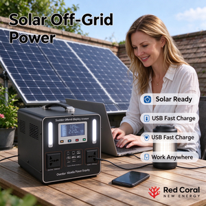 Station d'alimentation <span class=keywords><strong>solaire</strong></span> portable 220V LiFePO4 à onde sinusoïdale pure avec MPPT, type C, lumière LED, pour la maison, l'extérieur et les situations d'urgence - Product Image 3
