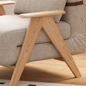 Canapé-<span class=keywords><strong>lit</strong></span> <span class=keywords><strong>pliant</strong></span> multifonctionnel 2 en 1 avec cadre en bois massif, fauteuil inclinable simple pour petit espace - Product Image 6
