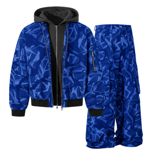 Ensemble survêtement et sweat à capuche de haute qualité pour homme – Personnalisable, deux pièces, épais 500 g/m², avec fermeture éclair, pour homme - Product Image 4