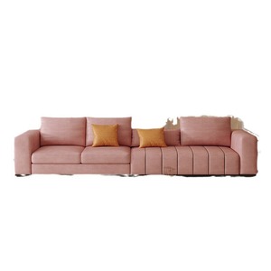 Modern Minimalist Leather <b>Sofa</b> L-Shaped Sectional Living Room Furniture Upholstered <b>Foam</b> Filled Design For Home Use - Product Image 4