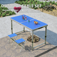 Ensemble de chaises de table pliantes en alliage d'aluminium, portable et au design moderne, coussin imperméable pour le dîner, le camping, la plage et la pêche.