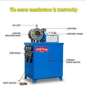 Engarzadora de Mangueras Hidráulicas de 1/4\"-2\" con Bomba, Lista para Enviar |   Máquina Multifuncional para Crimpar y Cortar - Product Image 4