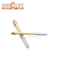 EUROCUT Forets pour verre, carreaux, porcelaine, foret en acier revêtu de titane pour carrelage en céramique