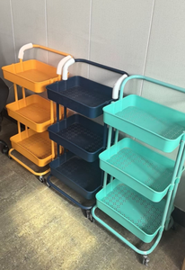 Modern Design PP Storage Organizer <strong>Trolley</strong> Rolling Utility Organizer Rack 3 Tier Storage Utility <strong>Cart</strong> for Bathroom Kitchen - Product Image 3