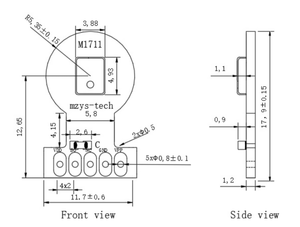 Capteur de pression de sortie numérique à interface à fil unique M1711 F120D de haute qualité - Product Image 3